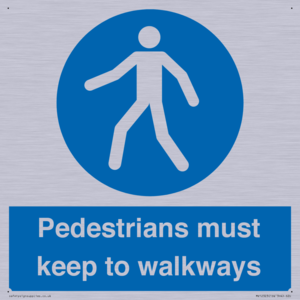  Pedestrians must keep to walkways